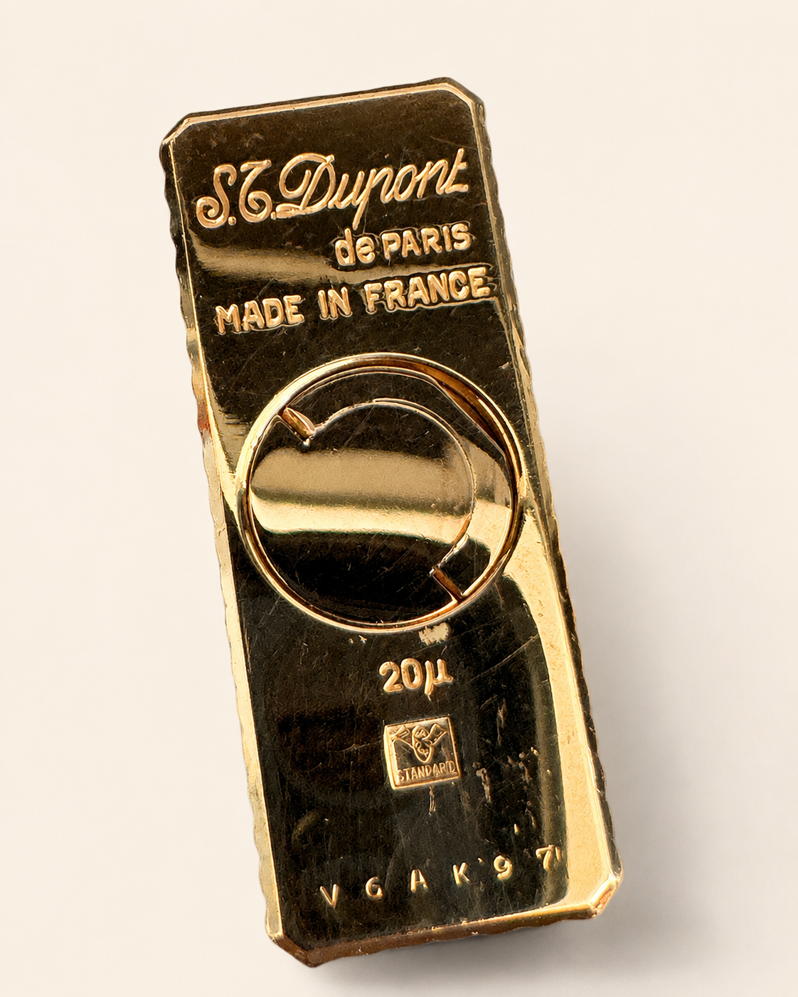 S.T. Dupont Ligne 1 Large Gold-Plated Lighter, 1977 — Listing photo