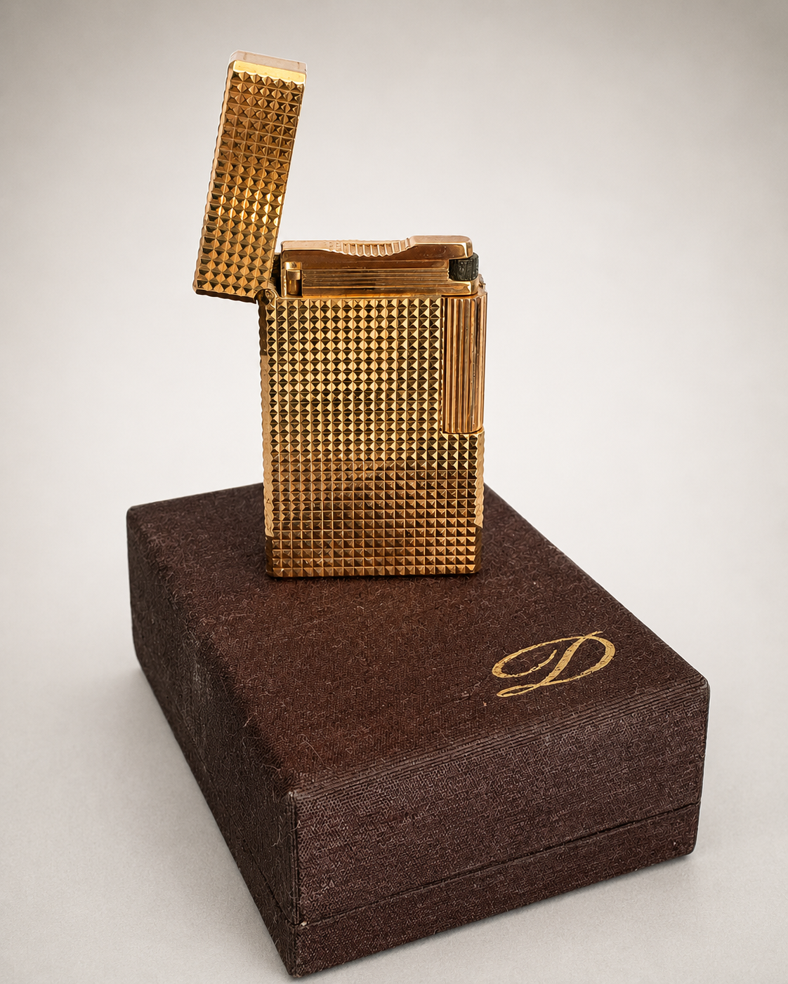 S.T. Dupont Ligne 1 Large Gold-Plated Lighter, 1977 — Listing photo
