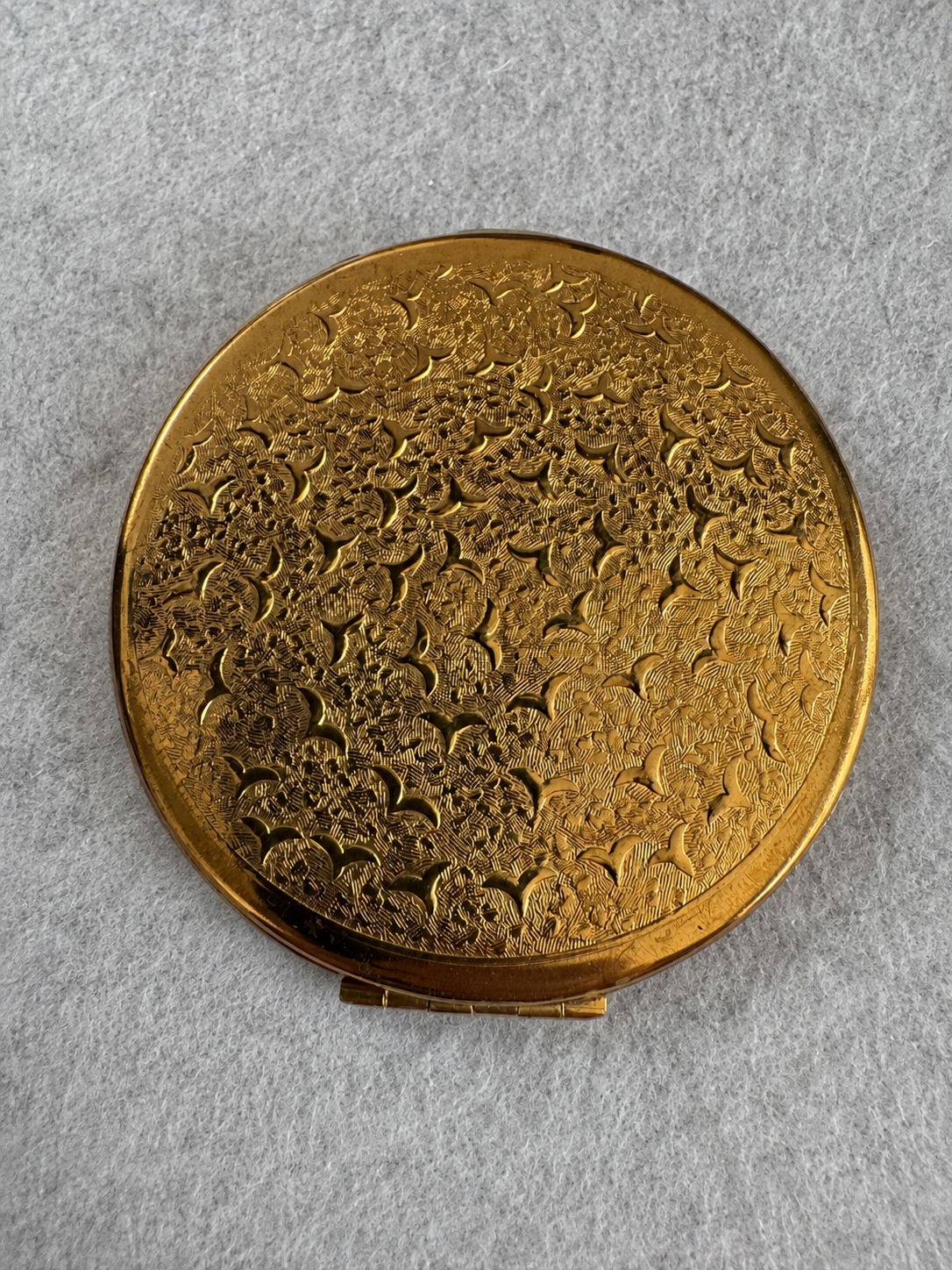 Soviet Gilded Brass Powder Compact, c. 1950s — Listing photo