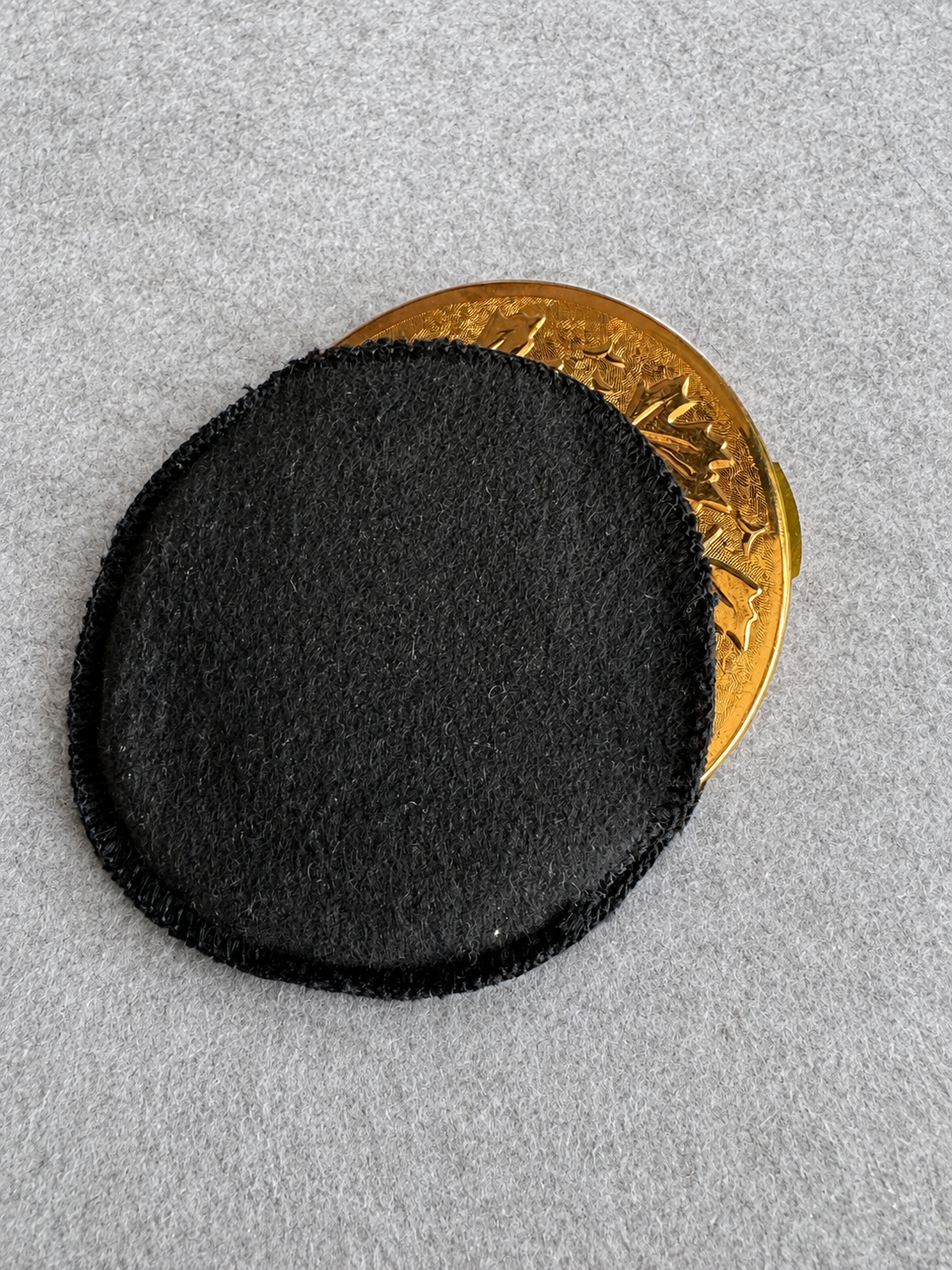 Soviet Gilded Brass Powder Compact, c. 1950s — Listing photo
