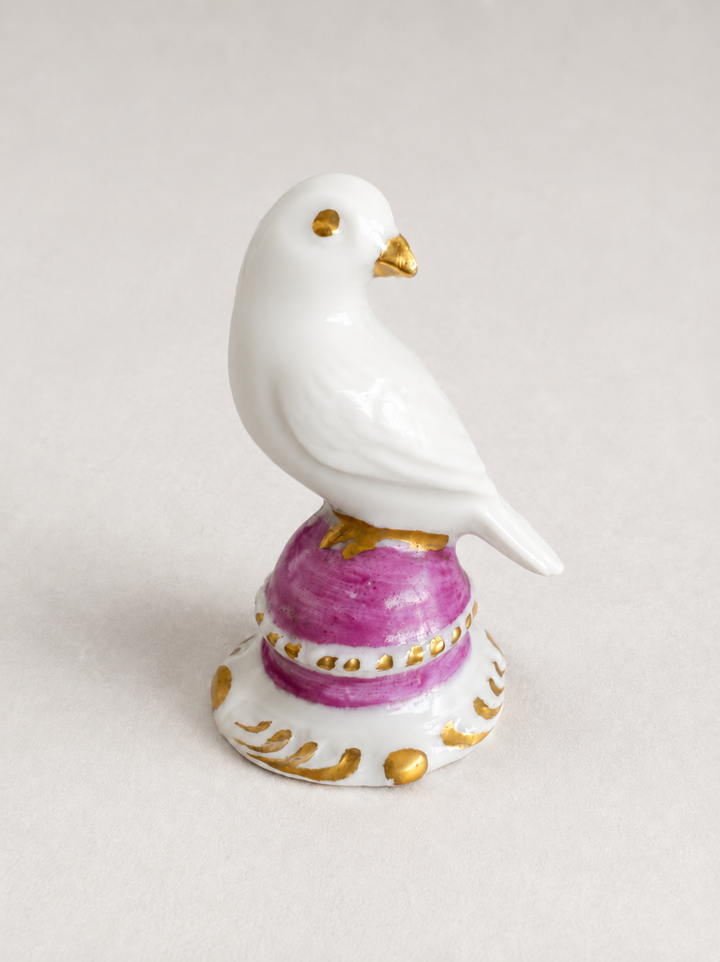 Rosenthal Tiny Parrot Model 158 Pair — Purple & White Variants, c. 1920s — Listing photo