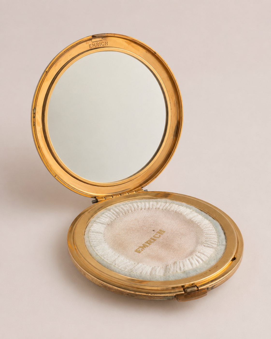 1950s Emrich Floral Powder Compact — Listing photo